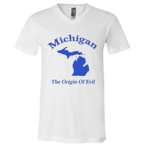 Michigan The Origin Of Evil V-Neck T-Shirt