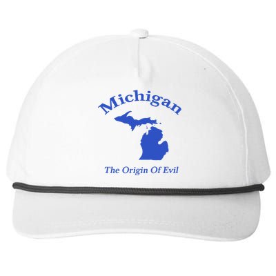 Michigan The Origin Of Evil Snapback Five-Panel Rope Hat