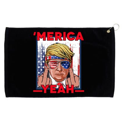 Merica Trump Outfits Don Drunk Donald Drunk 4th Of July Funny Gift Grommeted Golf Towel