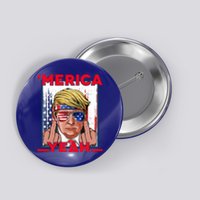 Merica Trump Outfits Don Drunk Donald Drunk 4th Of July Funny Gift Button