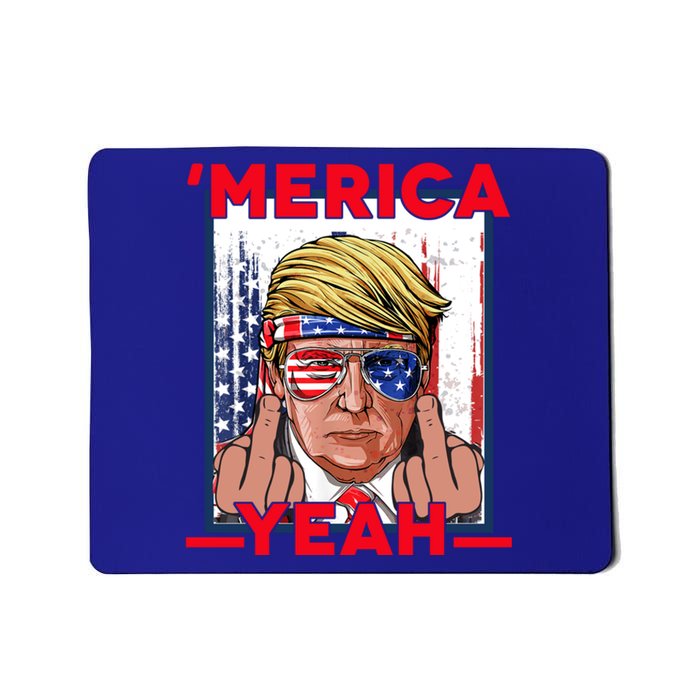 Merica Trump Outfits Don Drunk Donald Drunk 4th Of July Funny Gift Mousepad