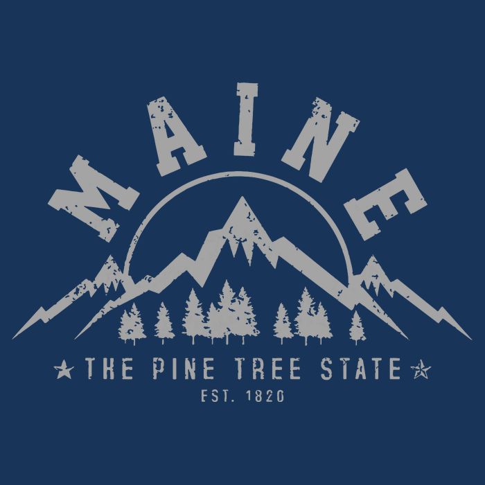 Maine The Pine Tree State Est 1820 Vintage Mountains Gift T-Shirt