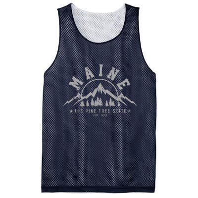 Maine The Pine Tree State Est 1820 Vintage Mountains Gift Mesh Reversible Basketball Jersey Tank