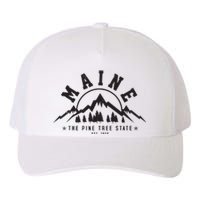 Maine The Pine Tree State Est 1820 Vintage Mountains Gift Yupoong Adult 5-Panel Trucker Hat