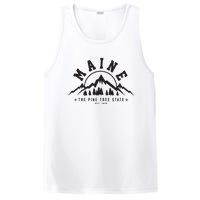 Maine The Pine Tree State Est 1820 Vintage Mountains Gift PosiCharge Competitor Tank