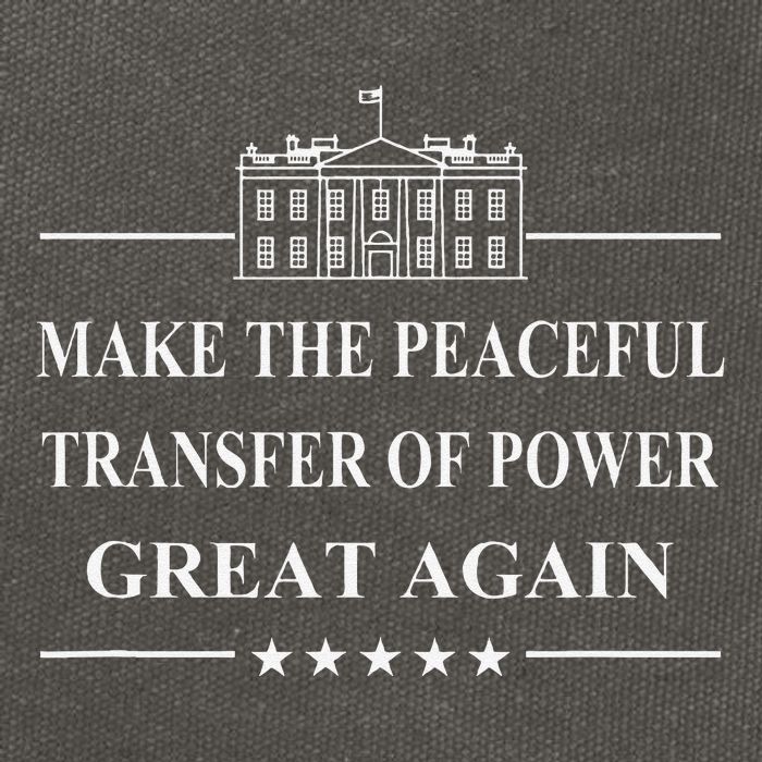 Make The Peaceful Transfer Of Power Great Again Cotton Canvas Backpack