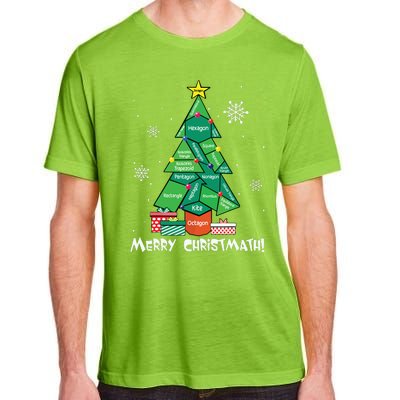 Math Teacher Polygon Christmas Tree Geometry Merry Christmas Adult ChromaSoft Performance T-Shirt