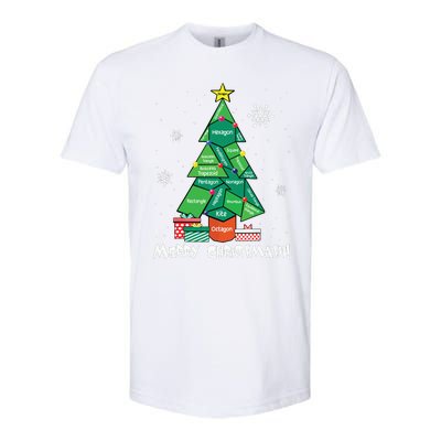 Math Teacher Polygon Christmas Tree Geometry Merry Christmas Softstyle® CVC T-Shirt