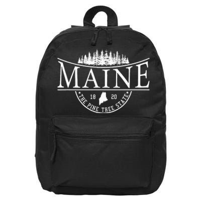 Maine The Pine Tree State 16 in Basic Backpack