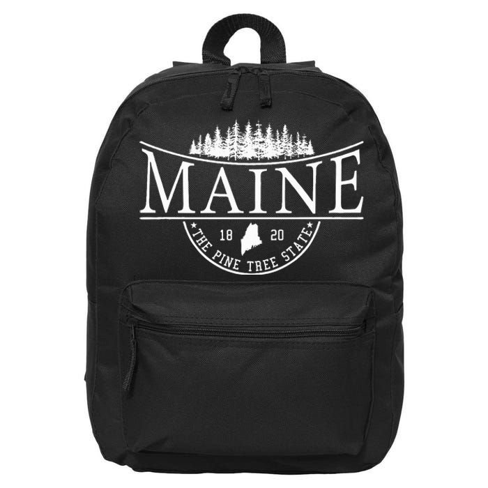 Maine The Pine Tree State 16 in Basic Backpack