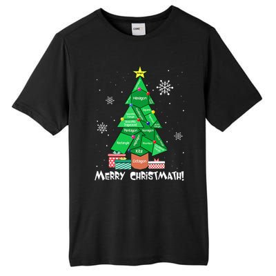 Math Teacher Polygon Christmas Tree Geometry Merry Christmas Tall Fusion ChromaSoft Performance T-Shirt