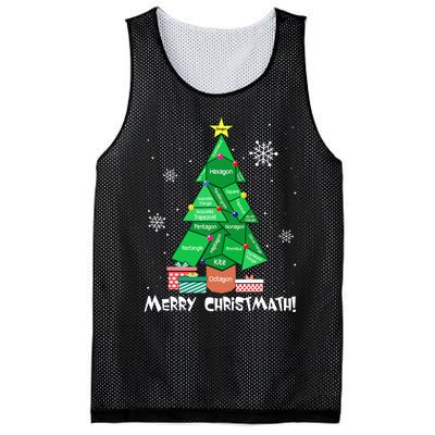 Math Teacher Polygon Christmas Tree Geometry Merry Christmas Mesh Reversible Basketball Jersey Tank