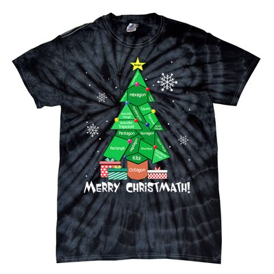 Math Teacher Polygon Christmas Tree Geometry Merry Christmas Tie-Dye T-Shirt