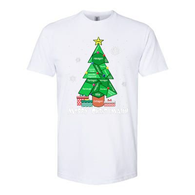 Math Teacher Polygon Christmas Tree Geometry Merry Christmas Softstyle CVC T-Shirt