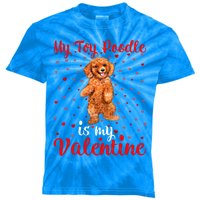 My Toy Poodle Is My Valentine Heart Toy Poodle Dog Valentine Gift Kids Tie-Dye T-Shirt