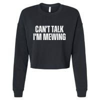 Mewing Tongue Posture Trainer CanT Talk IM Mewing Cropped Pullover Crew