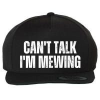 Mewing Tongue Posture Trainer CanT Talk IM Mewing Wool Snapback Cap