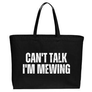 Mewing Tongue Posture Trainer CanT Talk IM Mewing Cotton Canvas Jumbo Tote