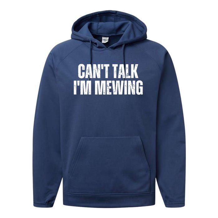 Mewing Tongue Posture Trainer CanT Talk IM Mewing Performance Fleece Hoodie