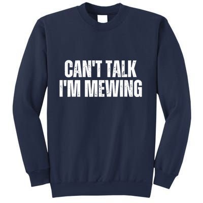 Mewing Tongue Posture Trainer CanT Talk IM Mewing Sweatshirt