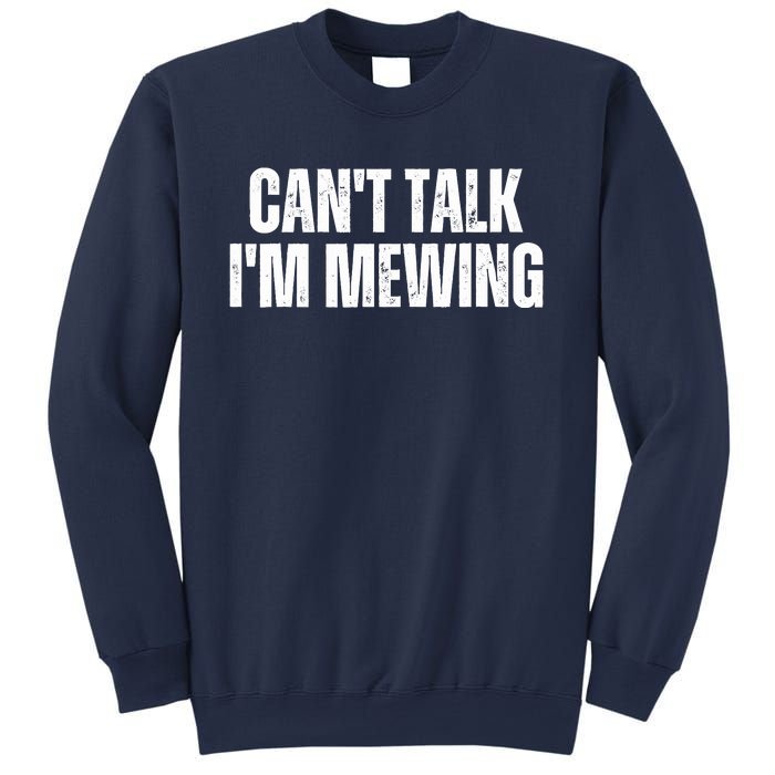 Mewing Tongue Posture Trainer CanT Talk IM Mewing Sweatshirt