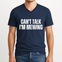 Mewing Tongue Posture Trainer CanT Talk IM Mewing V-Neck T-Shirt