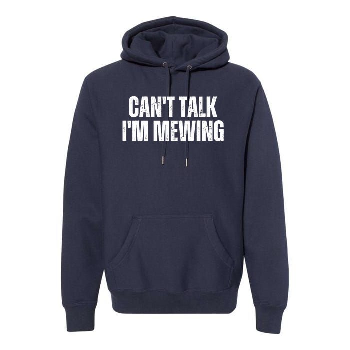 Mewing Tongue Posture Trainer CanT Talk IM Mewing Premium Hoodie