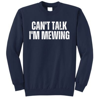 Mewing Tongue Posture Trainer CanT Talk IM Mewing Tall Sweatshirt