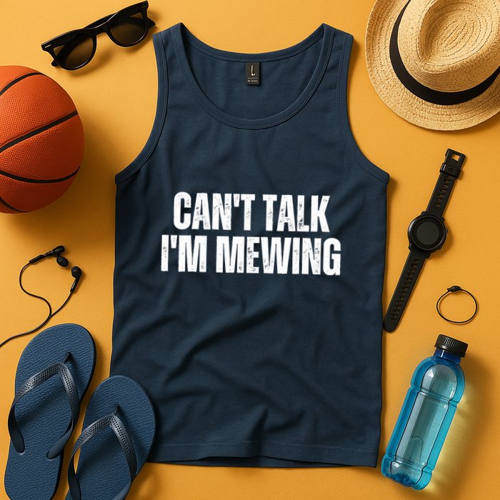 Mewing Tongue Posture Trainer CanT Talk IM Mewing Tank Top