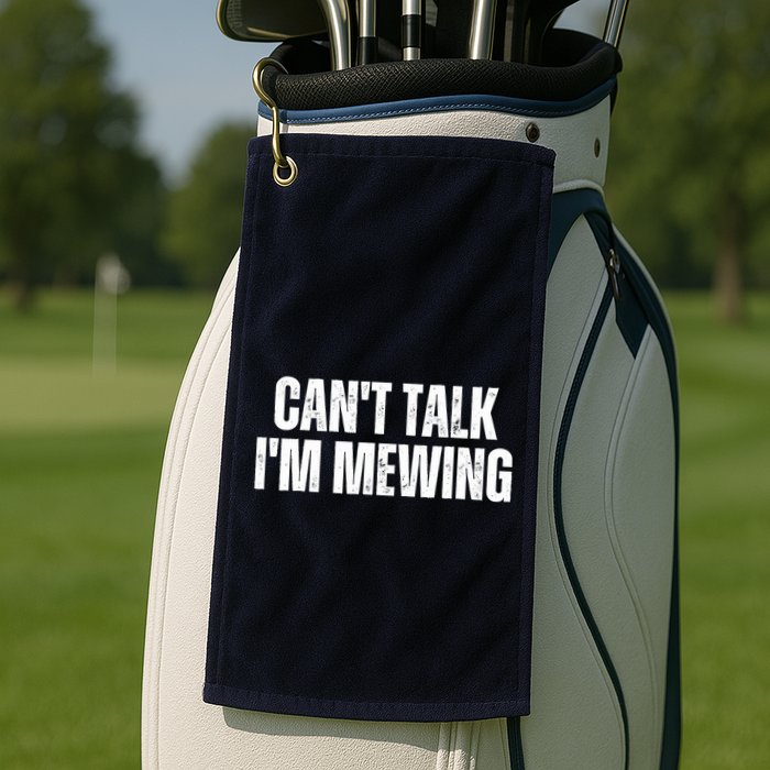 Mewing Tongue Posture Trainer CanT Talk IM Mewing Golf Towel