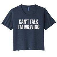 Mewing Tongue Posture Trainer CanT Talk IM Mewing Women's Crop Top Tee