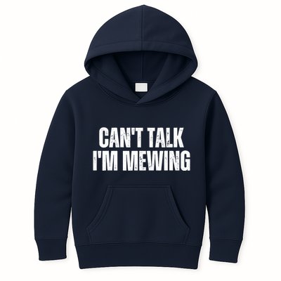 Mewing Tongue Posture Trainer CanT Talk IM Mewing Kids Hoodie