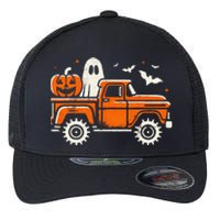 Monster Truck Pumpkin Ghost Halloween Gift Flexfit Unipanel Trucker Cap