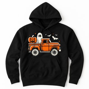 Monster Truck Pumpkin Ghost Halloween Gift Hoodie