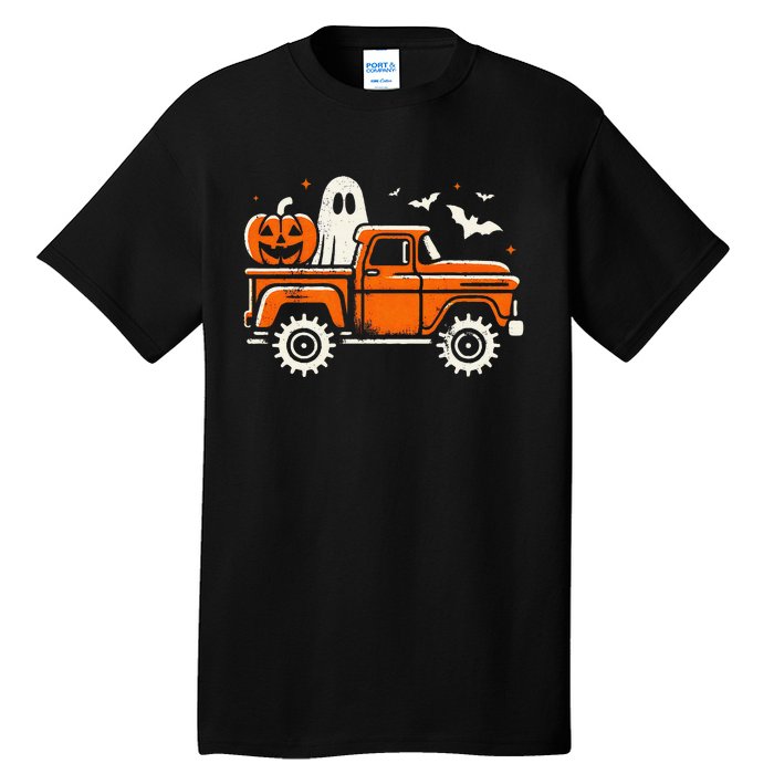 Monster Truck Pumpkin Ghost Halloween Gift Tall T-Shirt