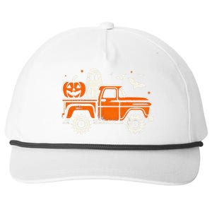 Monster Truck Pumpkin Ghost Halloween Gift Snapback Five-Panel Rope Hat