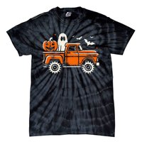 Monster Truck Pumpkin Ghost Halloween Gift Tie-Dye T-Shirt