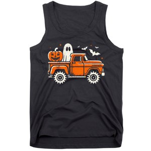 Monster Truck Pumpkin Ghost Halloween Gift Tank Top