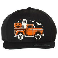 Monster Truck Pumpkin Ghost Halloween Gift Wool Snapback Cap