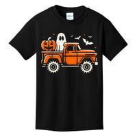 Monster Truck Pumpkin Ghost Halloween Gift Kids T-Shirt