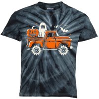 Monster Truck Pumpkin Ghost Halloween Gift Kids Tie-Dye T-Shirt