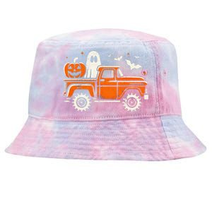 Monster Truck Pumpkin Ghost Halloween Gift Tie-Dyed Bucket Hat