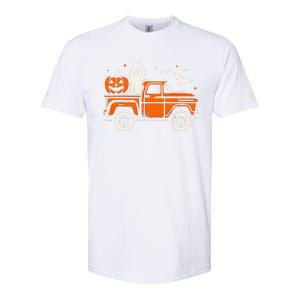 Monster Truck Pumpkin Ghost Halloween Gift Softstyle CVC T-Shirt