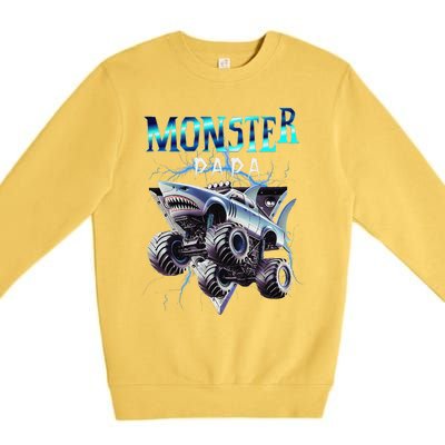 Monster Truck Papa Monster Truck Are My Jam Truck Lovers Premium Crewneck Sweatshirt