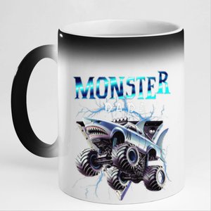 Monster Truck Papa Monster Truck Are My Jam Truck Lovers 11oz Black Color Changing Mug