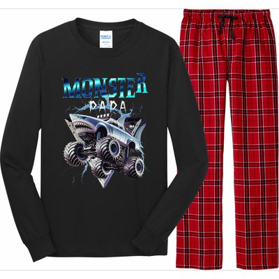 Monster Truck Papa Monster Truck Are My Jam Truck Lovers Long Sleeve Pajama Set