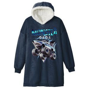 Monster Truck Papa Monster Truck Are My Jam Truck Lovers Hooded Wearable Blanket