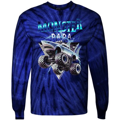 Monster Truck Papa Monster Truck Are My Jam Truck Lovers Tie-Dye Long Sleeve Shirt