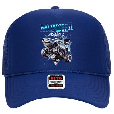 Monster Truck Papa Monster Truck Are My Jam Truck Lovers High Crown Mesh Back Trucker Hat