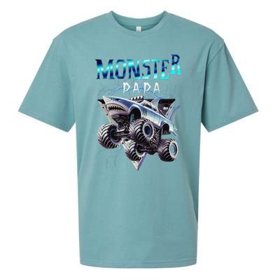 Monster Truck Papa Monster Truck Are My Jam Truck Lovers Sueded Cloud Jersey T-Shirt